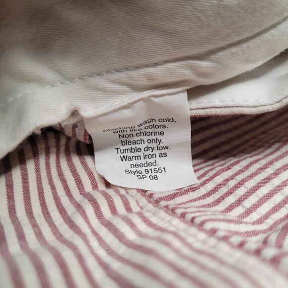 J. Crew Shorts Mens 34 Brown White Stripes Seersucker Preppy Casual Vacation - Picture 5 of 8